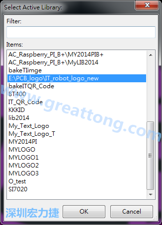 若要存到另外一個library 里， 要點選在File->Current library 重新再選擇Active Library， 就可以點選 File->Save Module in Acitve library 